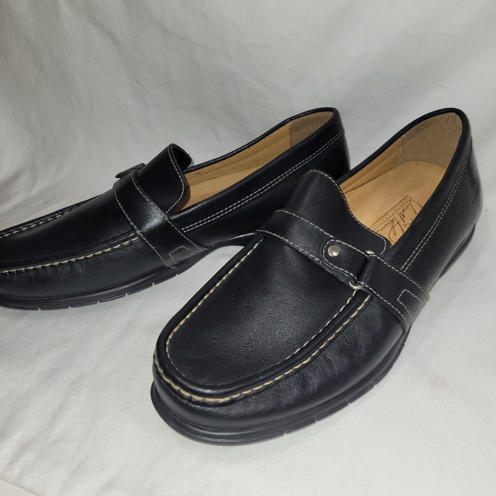 Arnold Palmer Comfort Classics Loafers Mens 9.5M Black Leather CAVEAT Shoes